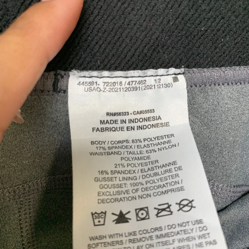 Nike Pro Shorts Girls 23 Heather Gray Dri Fit Training Technology High Waist